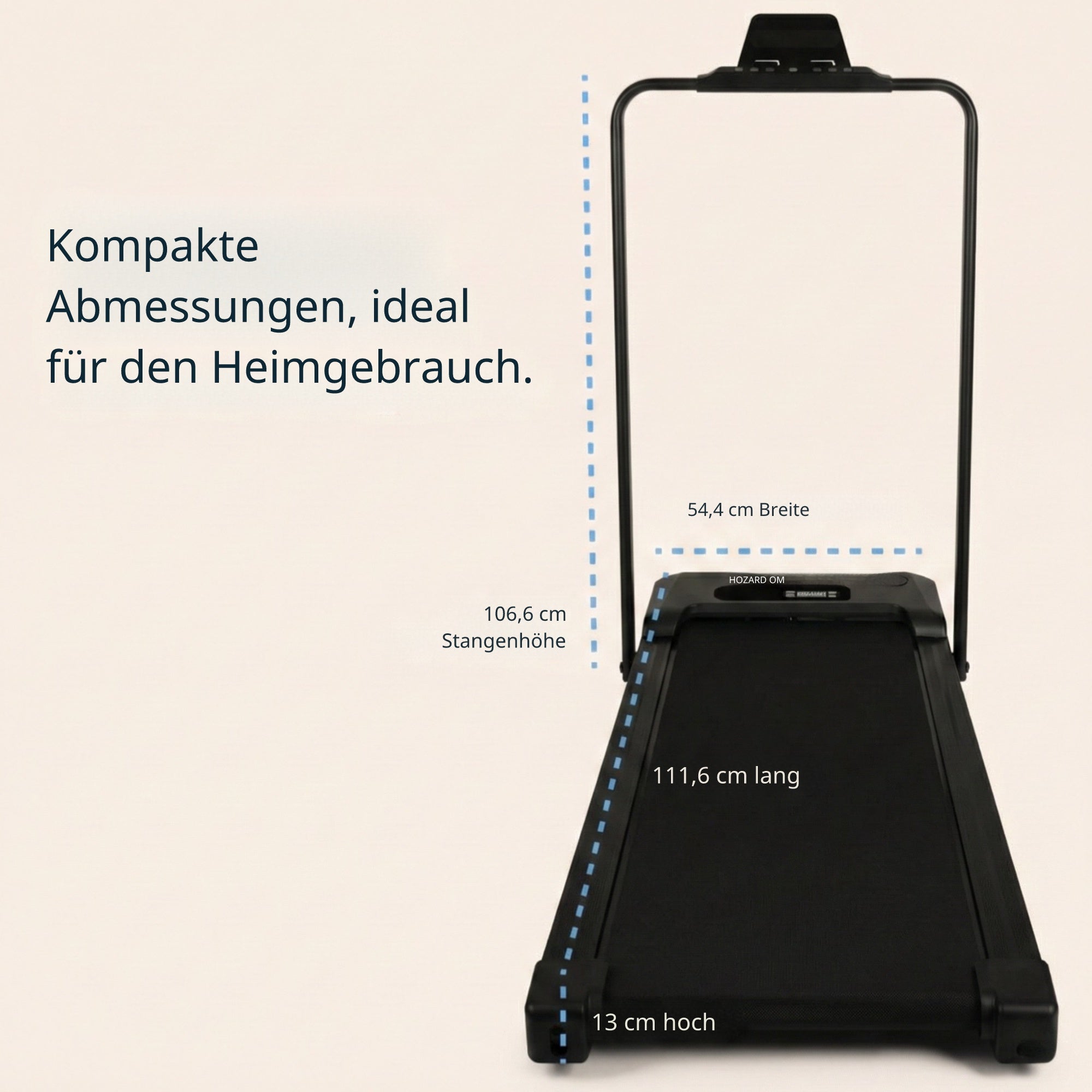 Klappbares Laufband Premium – Walking Pad - Laufband mit 7 % Steigung – 8 km/h