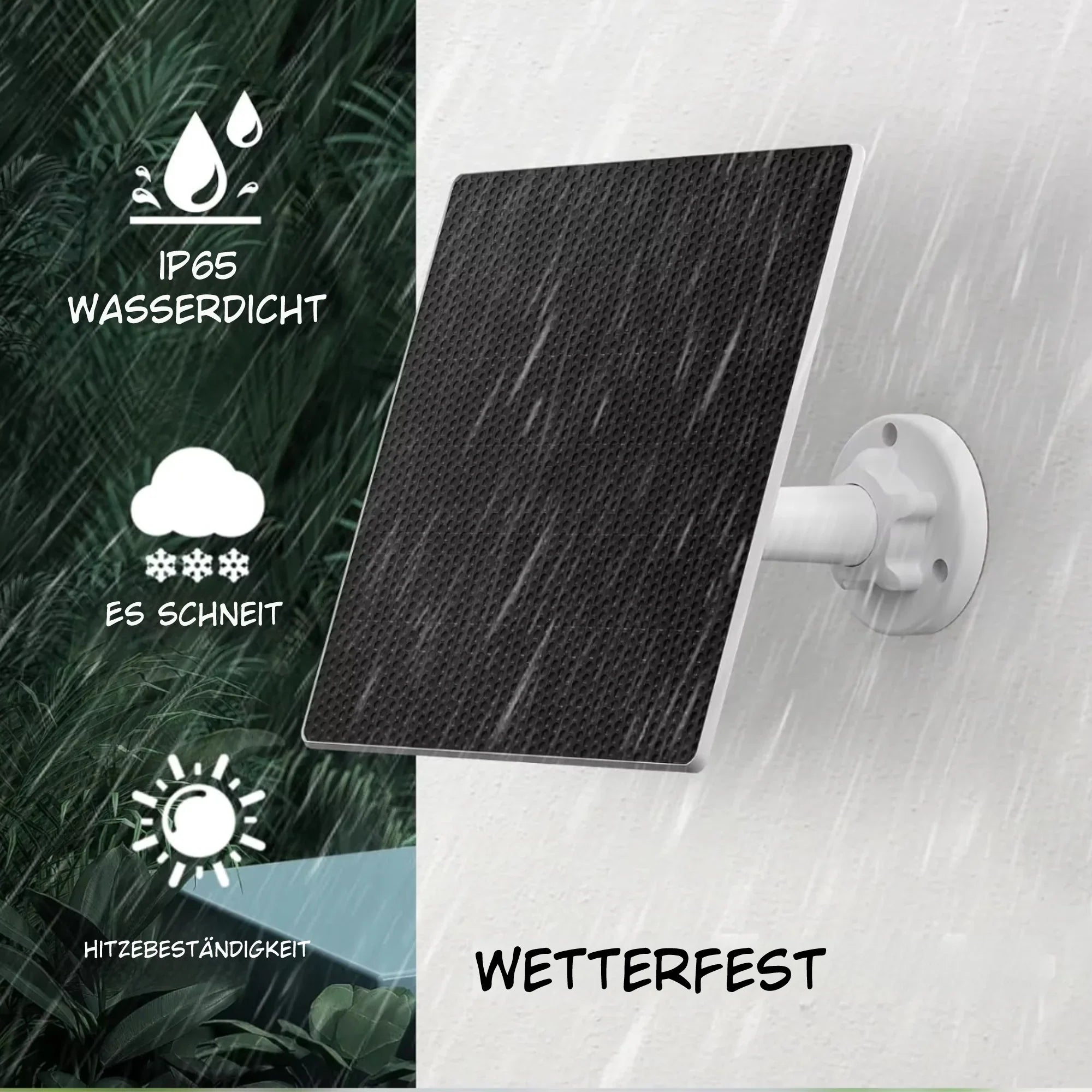 Wetterfestes Solarpanel für Alarmanlage, IP65 wasserdicht, hitzebeständig, schneefest