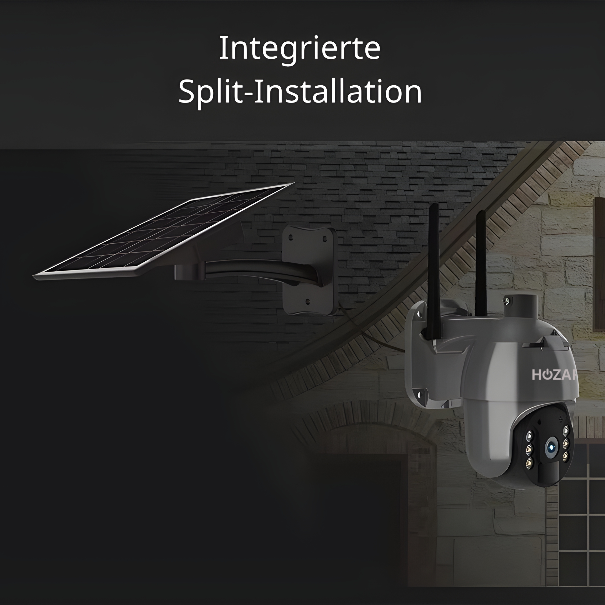 4G Überwachungskamera – 2K Außenkamera mit Solarpanel – Intelligente KI-Erkennung - Schwarz