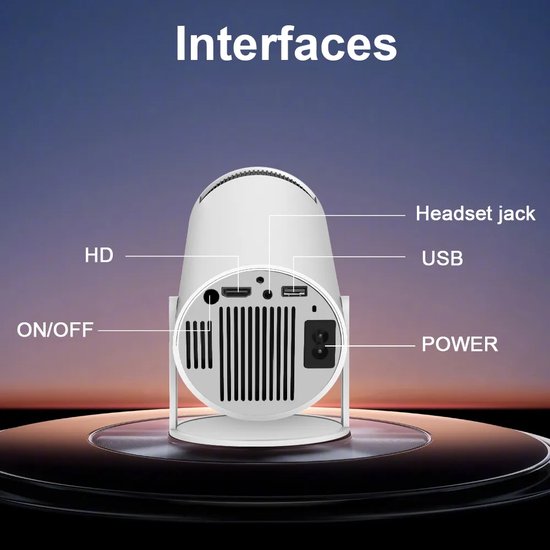 Mini Pro Beamer – 4K Projektor – Android 11.0 & WiFi 6 – Media-Streamer