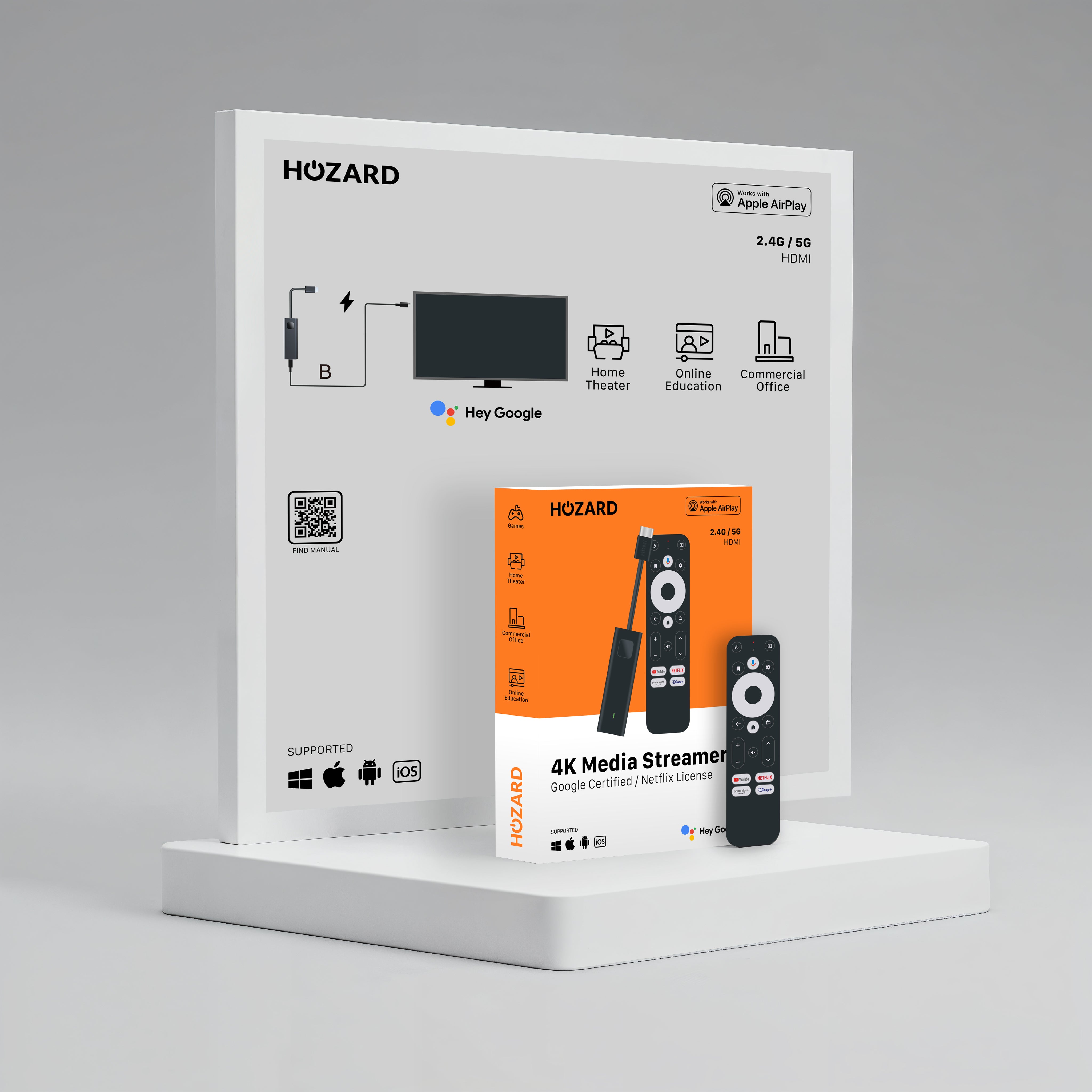 Google TV 4K UHD Media Streamer – Zertifiziert für YouTube & Chromecast built-in™