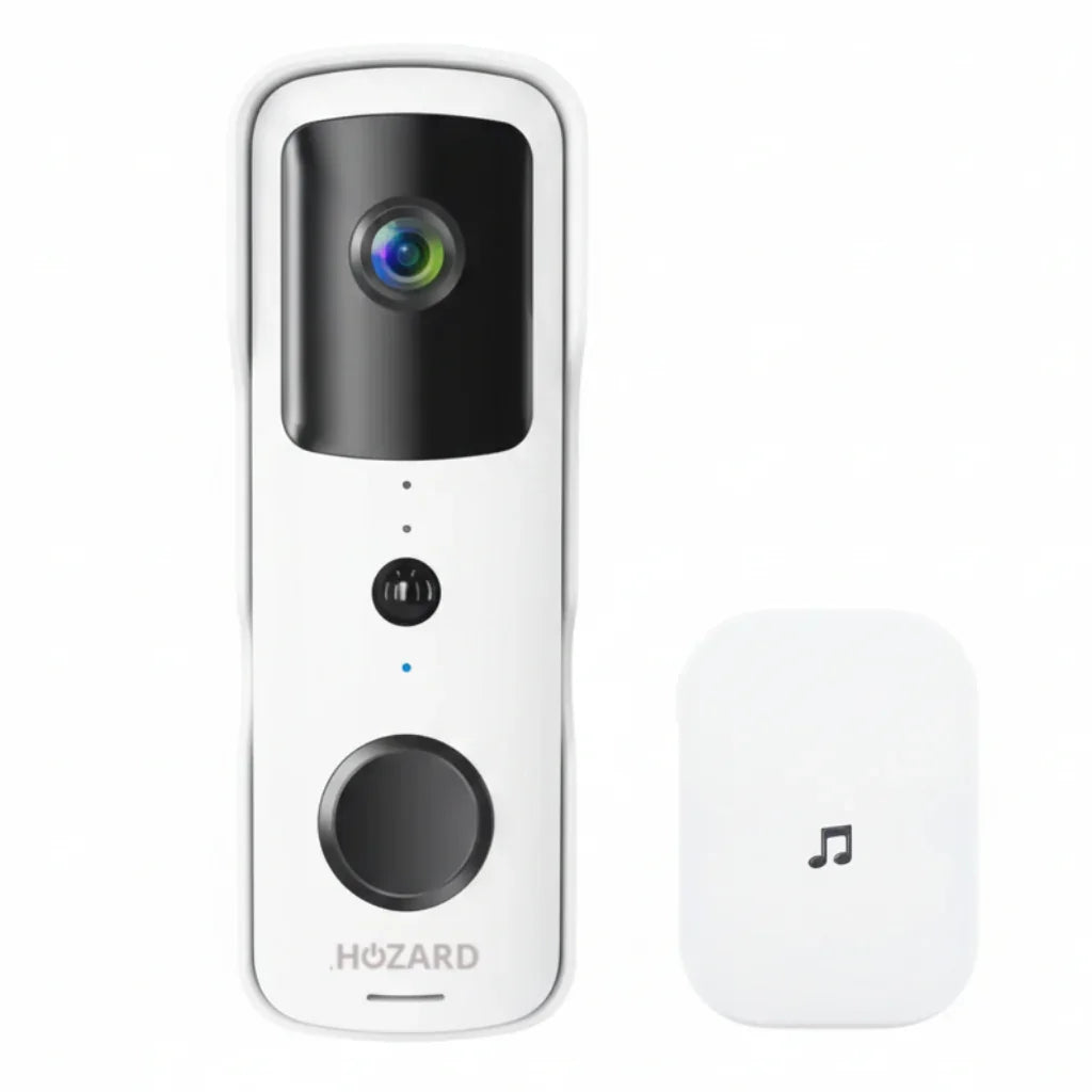 Türklingel mit Kamera und DingDong – Drahtlose Video-Türklingel – 5200 mAh - Weiß