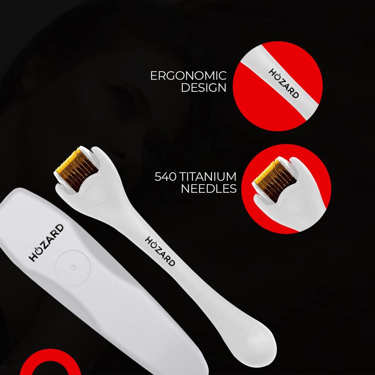 Haarwachstums Kit mit Dermaroller – Weiß
