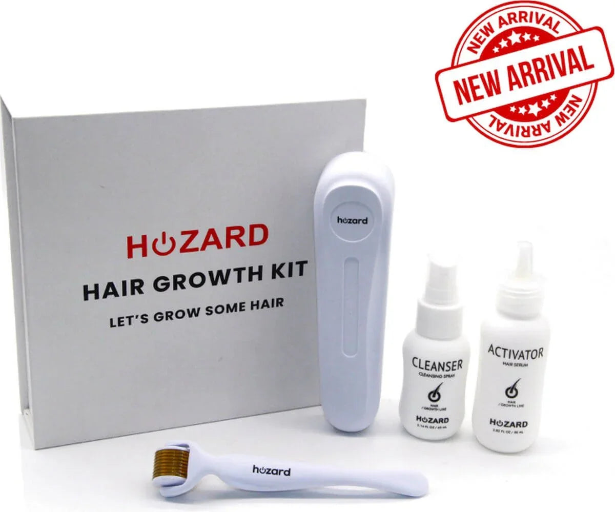 Haargrowth Kit mit Dermaroller, Cleanser Spray und Aktivator Serum, Set für Haarwachstum