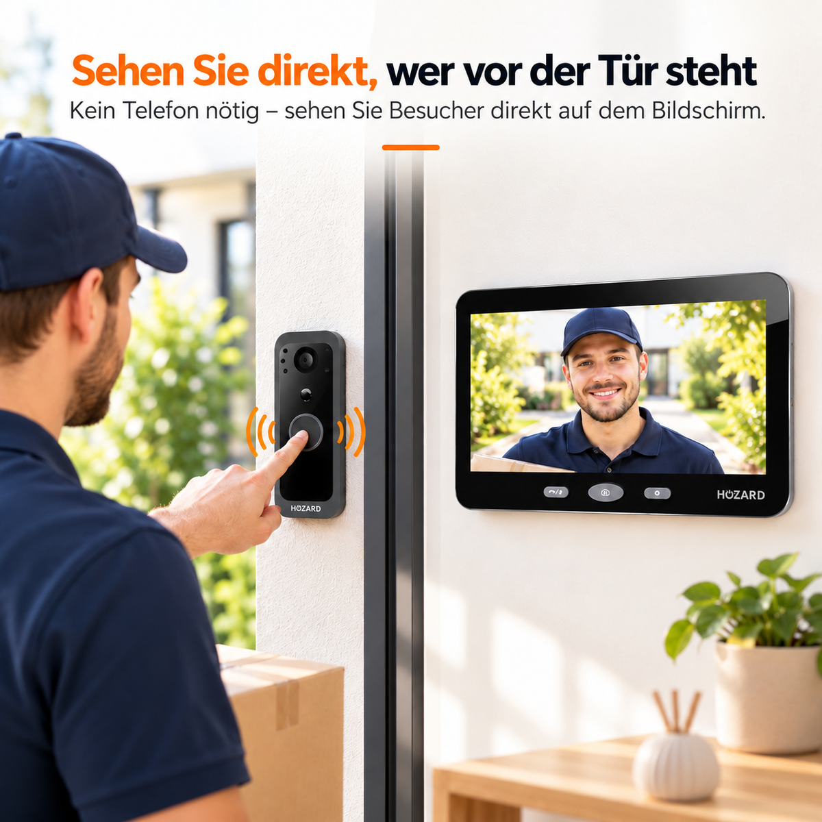 Türklingel mit Kamera und Monitor 32GB – WLAN
