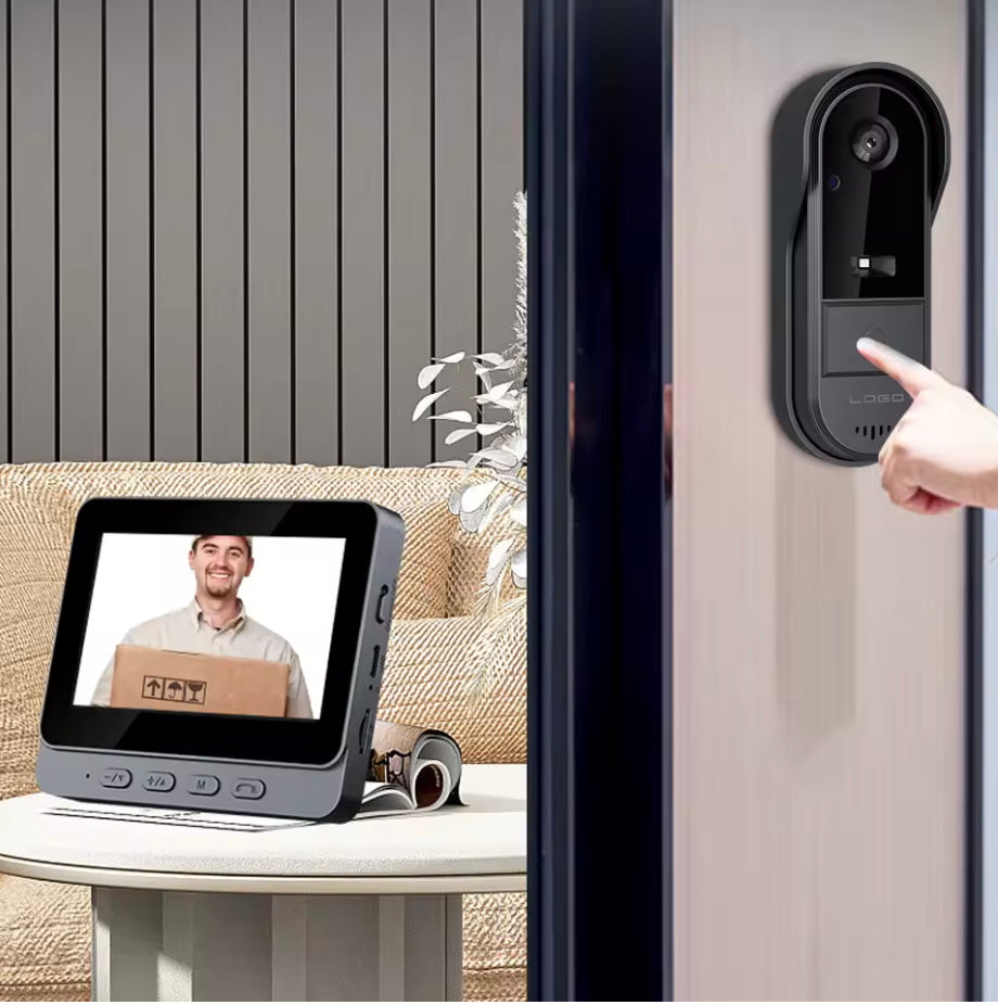 Türklingel mit Kamera – Video-Türklingel - WiFi 4,3 IPS Bildschirm
