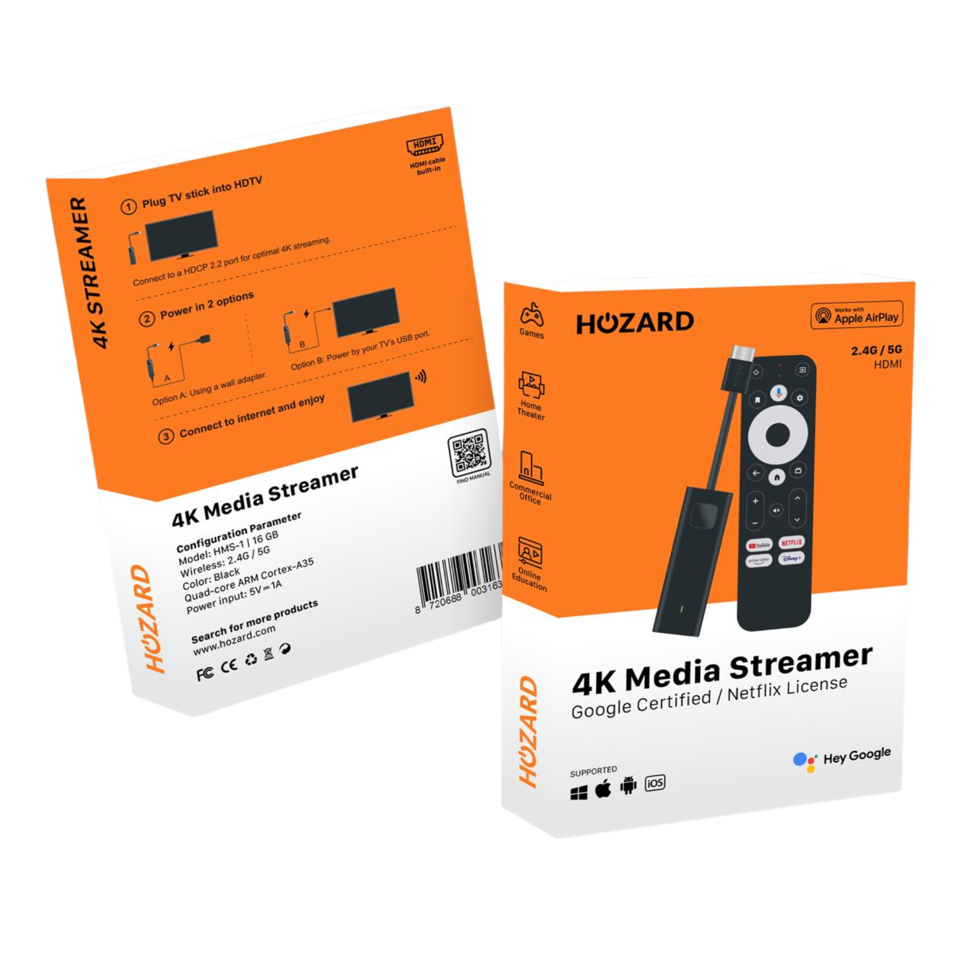 Google TV 4K UHD Media Streamer – Zertifiziert für YouTube & Chromecast built-in™
