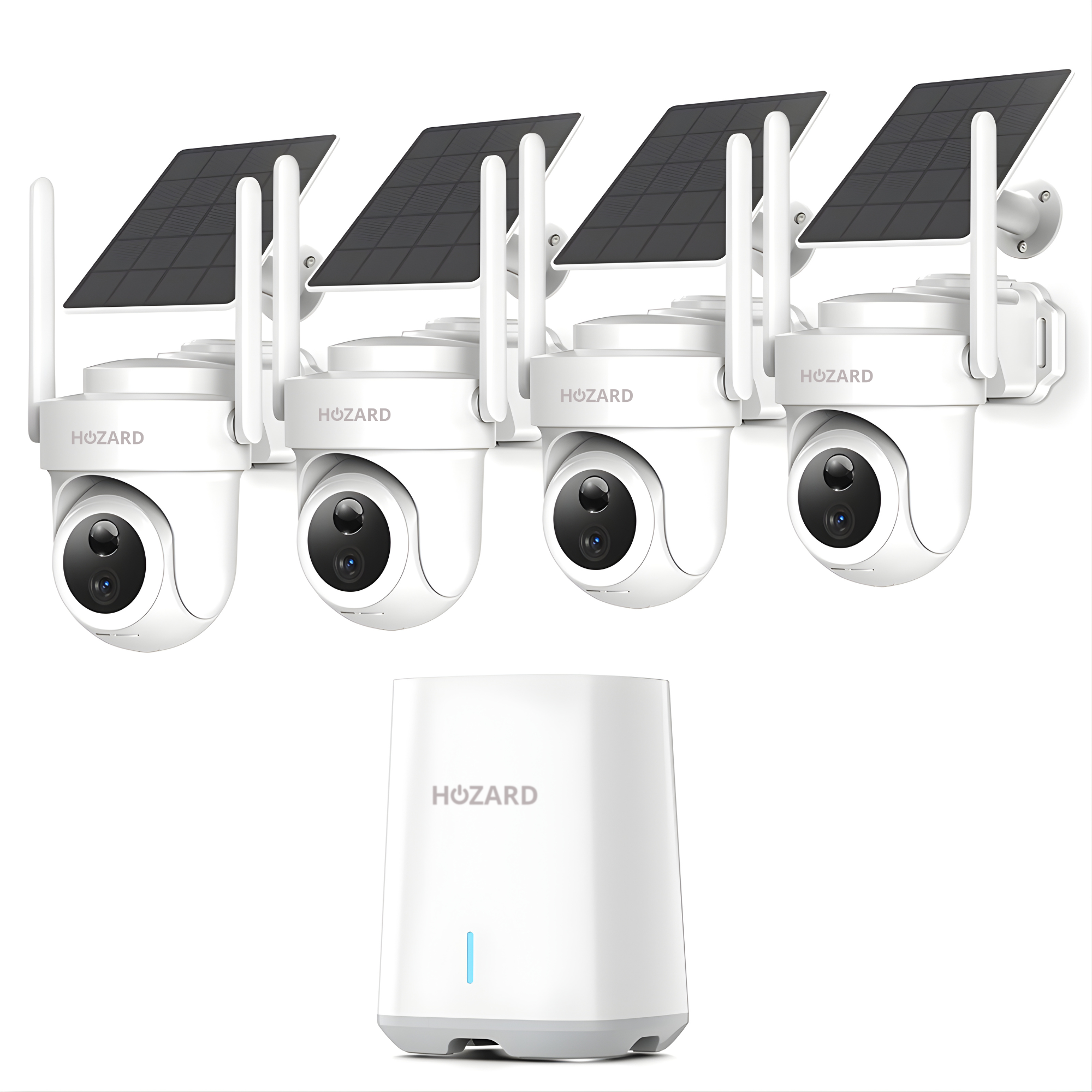 4K UHD 4x Überwachungskamera Draußen – Solar & IP66 + HomeBase 64 GB