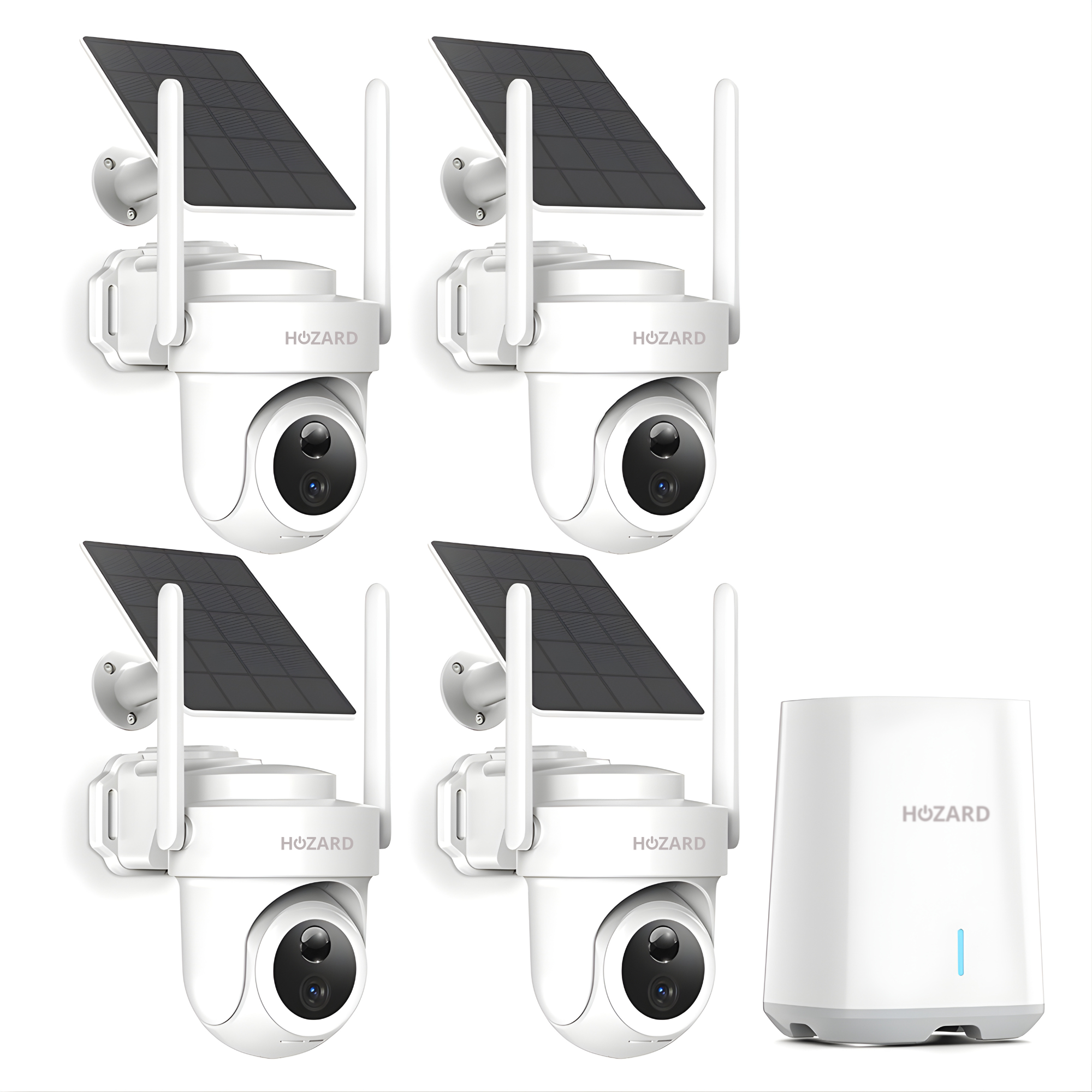 4K UHD 4x Überwachungskamera Draußen – Solar & IP66 + HomeBase 64 GB