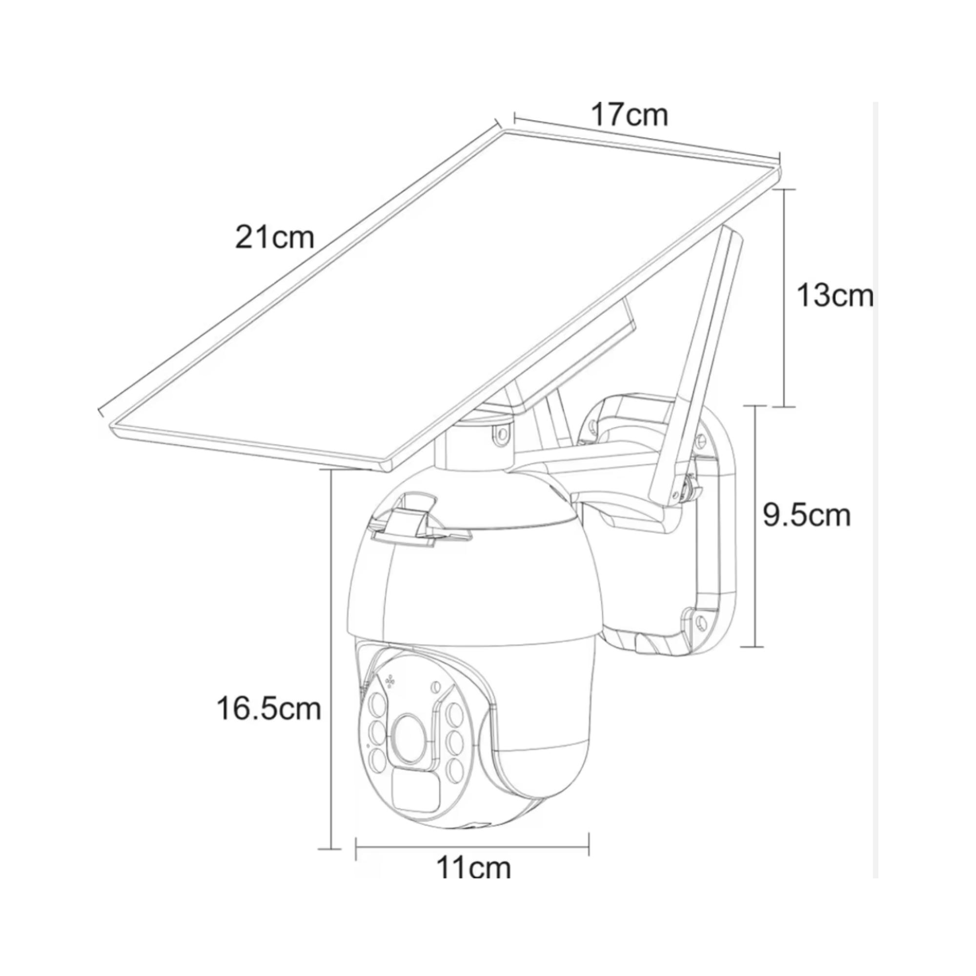 4G Überwachungskamera – 2K Außenkamera mit Solarpanel – Intelligente KI-Erkennung - Schwarz