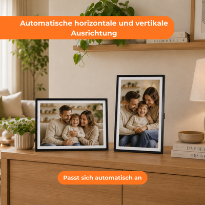Digitaler Bilderrahmen 32GB – WiFi + Frameo App – Fotorahmen – 15,6 Zoll – IPS Touchscreen