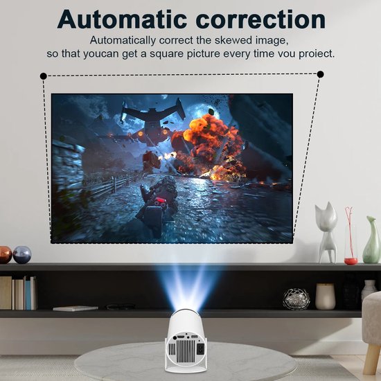 Mini Pro Beamer – 4K Projektor – Android 11.0 & WiFi 6 – Media-Streamer