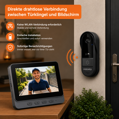 Türklingel mit Kamera und Monitor – Video Türklingel - 4,3 IPS Bildschirm