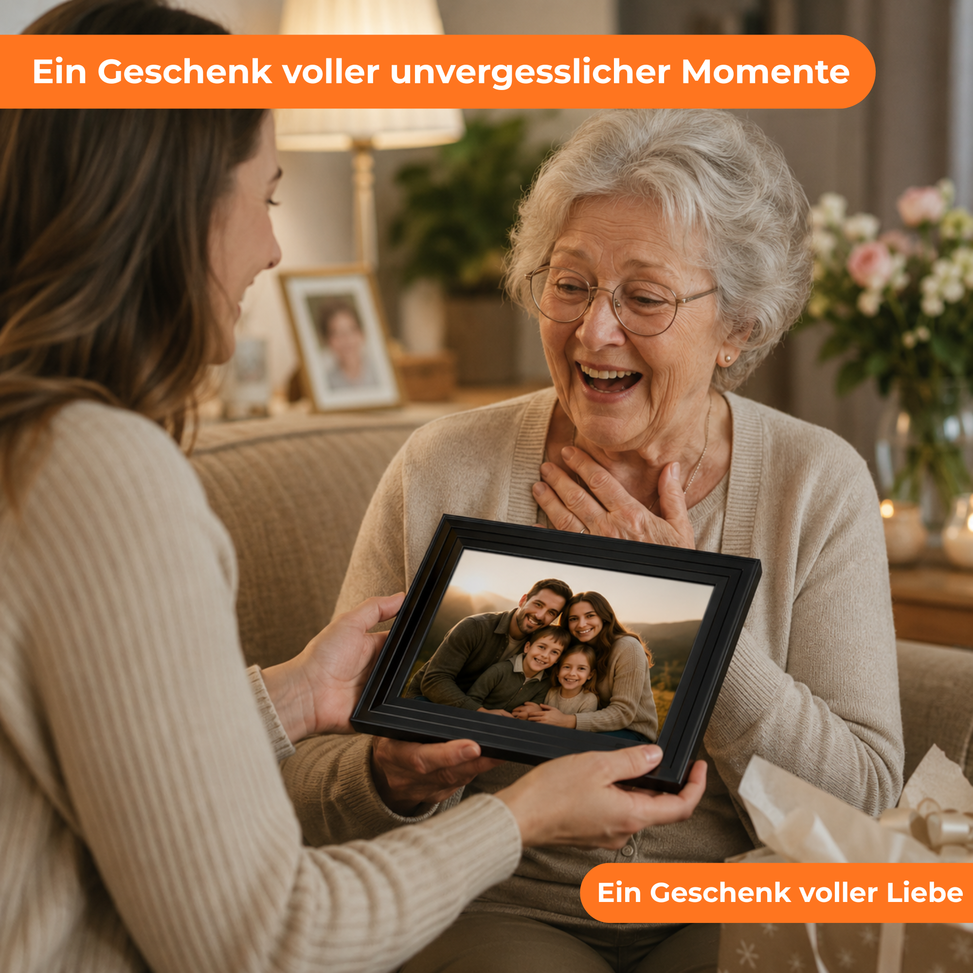 Digitaler Bilderrahmen 32GB – WiFi + Frameo App – Fotorahmen – 10,1 Zoll – IPS Touchscreen