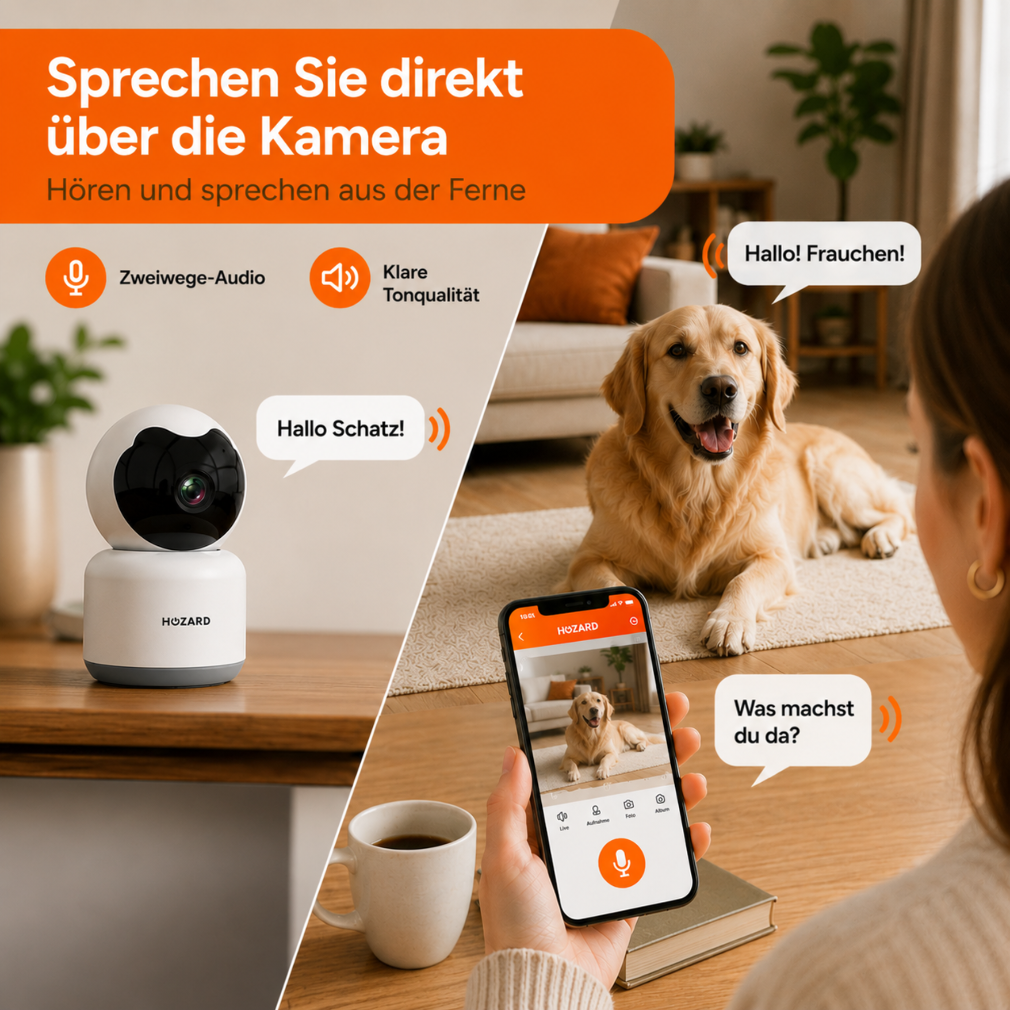 Überwachungskamera – Bewegungserkennung – 1080P – WLAN