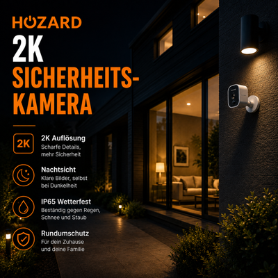 2K Akku Überwachungskamera außen – WLAN Video Kamera