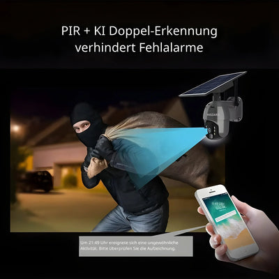 Intelligente Alarmanlage mit Kamera erkennt Einbrecher, sendet Benachrichtigung ans Smartphone