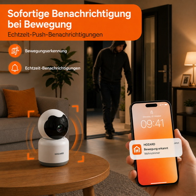 Überwachungskamera – Bewegungserkennung – 1080P – WLAN