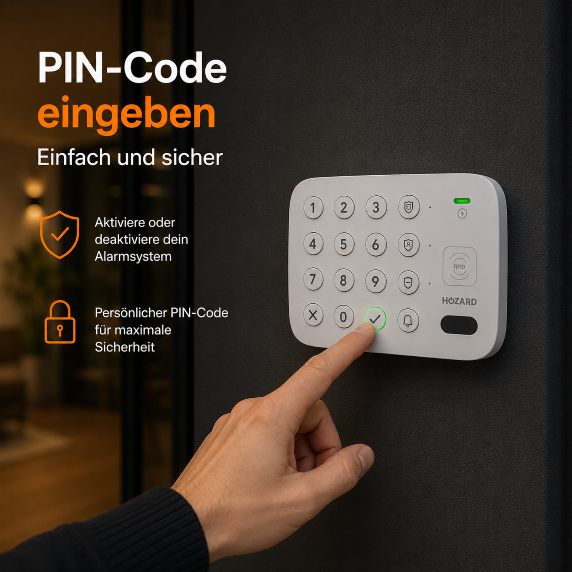 Intelligentes Bedienfeld V2 – Langlebiger Akku – 2 RFID-Tags