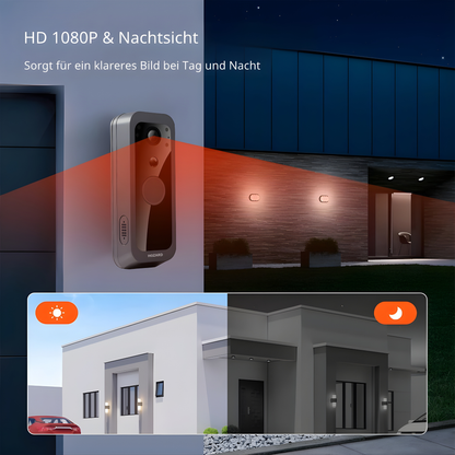 Türklingel mit Kamera und Monitor 32GB – WLAN + APP – Video-Türklingel – 5-Zoll-IPS-Display