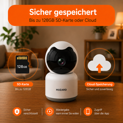 Überwachungskamera – Bewegungserkennung – 1080P – WLAN