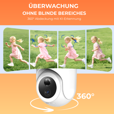 4K UHD 4x Überwachungskamera Draußen – Solar & IP66 + HomeBase 64 GB