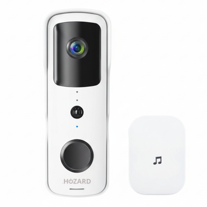 Timbre con cámara y DingDong – Videoportero inalámbrico – 5200 mAh – Blanco
