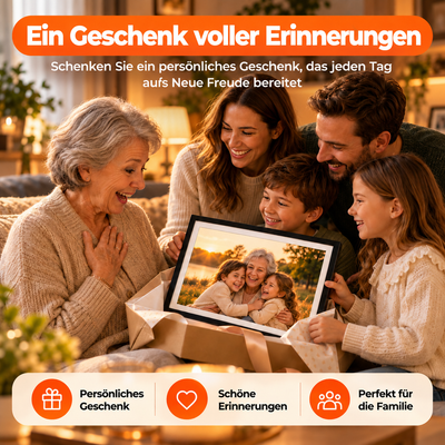 Digitaler Bilderrahmen 32GB – WiFi + Frameo App – Fotorahmen – 15,6 Touchscreen