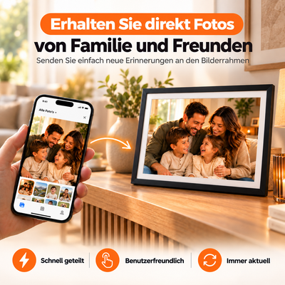 Digitaler Bilderrahmen 32GB – WiFi + Frameo App – Fotorahmen – 15,6 Touchscreen