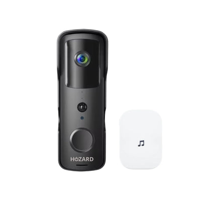 Moderne WLAN Türklingel mit Kamera und Funksensor, schwarz, für die Alarmanlage
