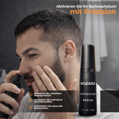 Bartwuchs Set mit Dermaroller – Beard Growth Kit – 5-teiliges Pflege-Geschenkset