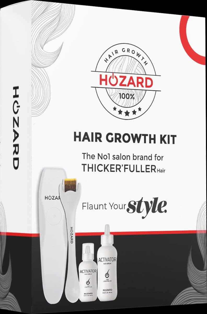 Haarwachstums Kit mit Dermaroller – Weiß