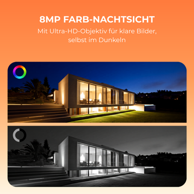 4K UHD 4x Überwachungskamera Draußen – Solar & IP66 + HomeBase 64 GB