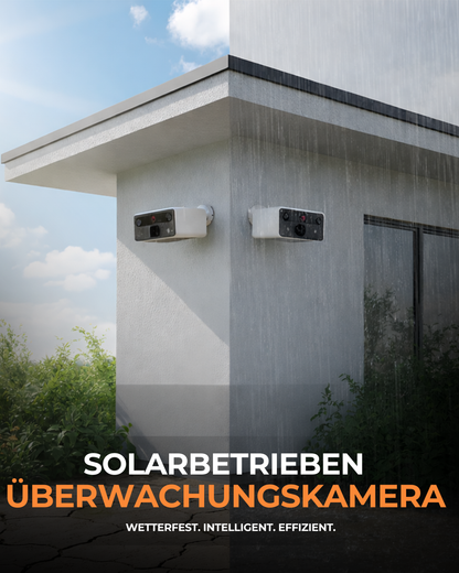 2K Außenkamera mit Nachtsicht – Drahtlose FHD Solar-Überwachungskamera – IP66 – WLAN mit App – inkl. 32GB