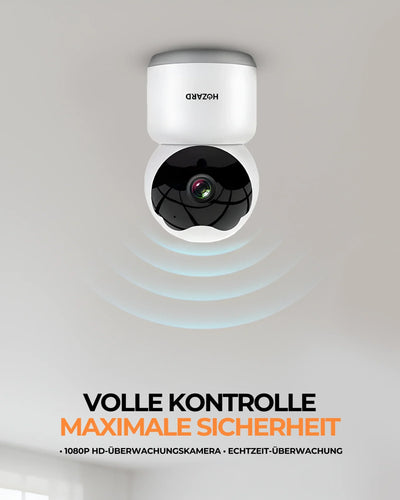 Innenraum mit montierter 1080p HD-Überwachungskamera zur Echtzeit-Überwachung und Sicherheit