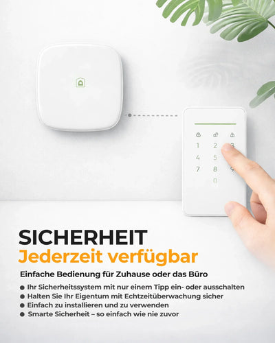 Moderne Alarmanlage mit Touch-Bedienfeld, einfache Steuerung für Zuhause oder Büro, Sicherheitssystem