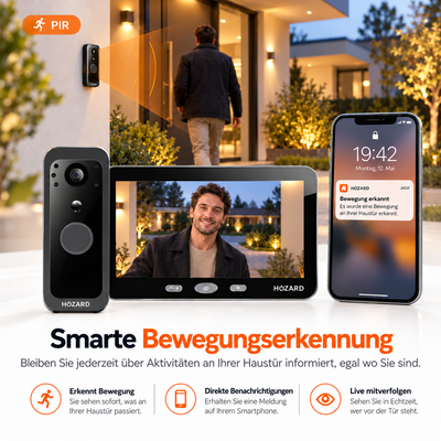 Türklingel mit Kamera und Monitor 32GB – WLAN