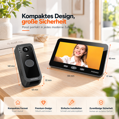 Türklingel mit Kamera und Monitor 32GB – WLAN
